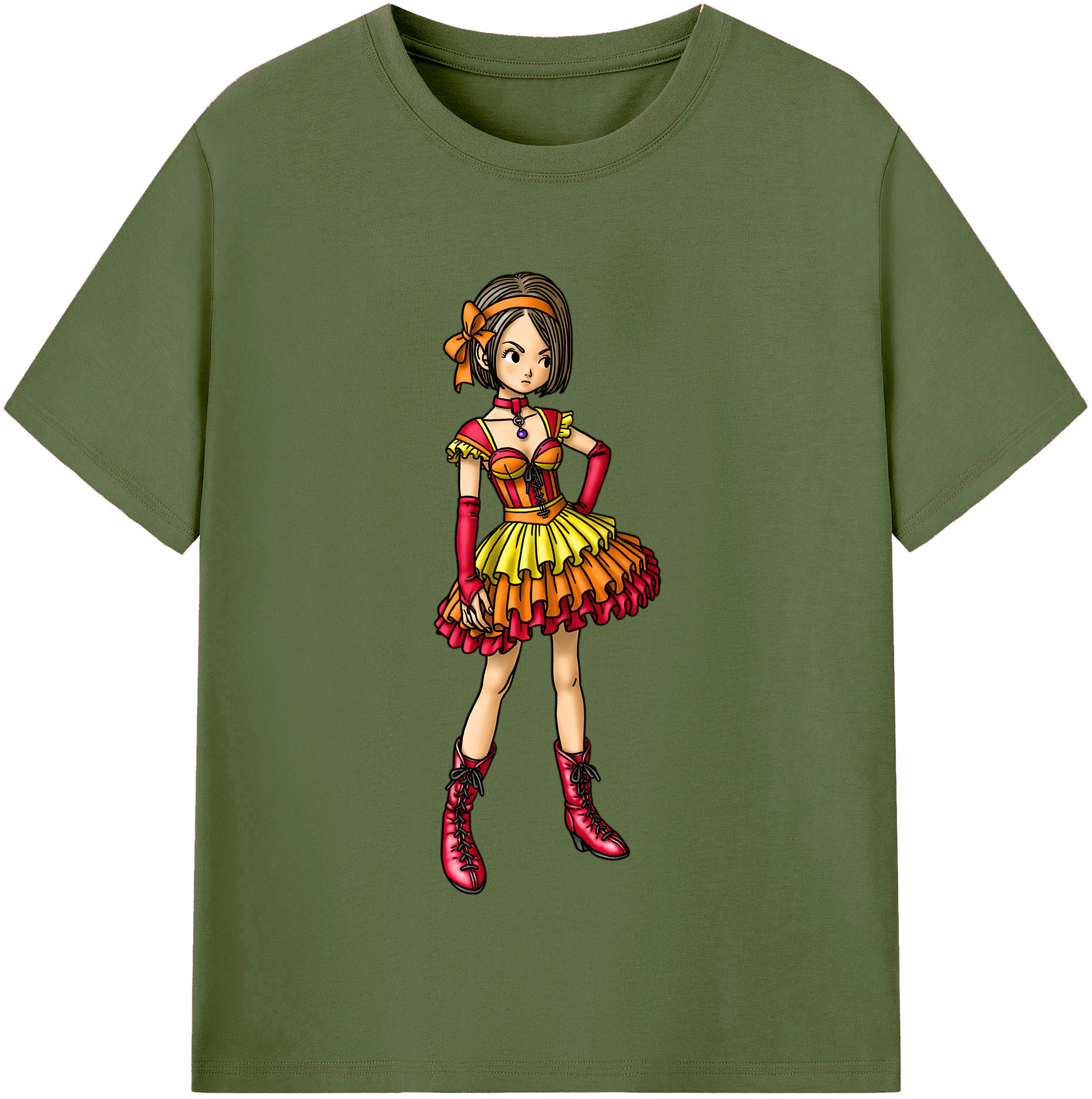 （画像用） ドラゴンクエスト Doragon Kuesuto Dragon Quest 綿100％半袖Tシャツ（フロントプリント）